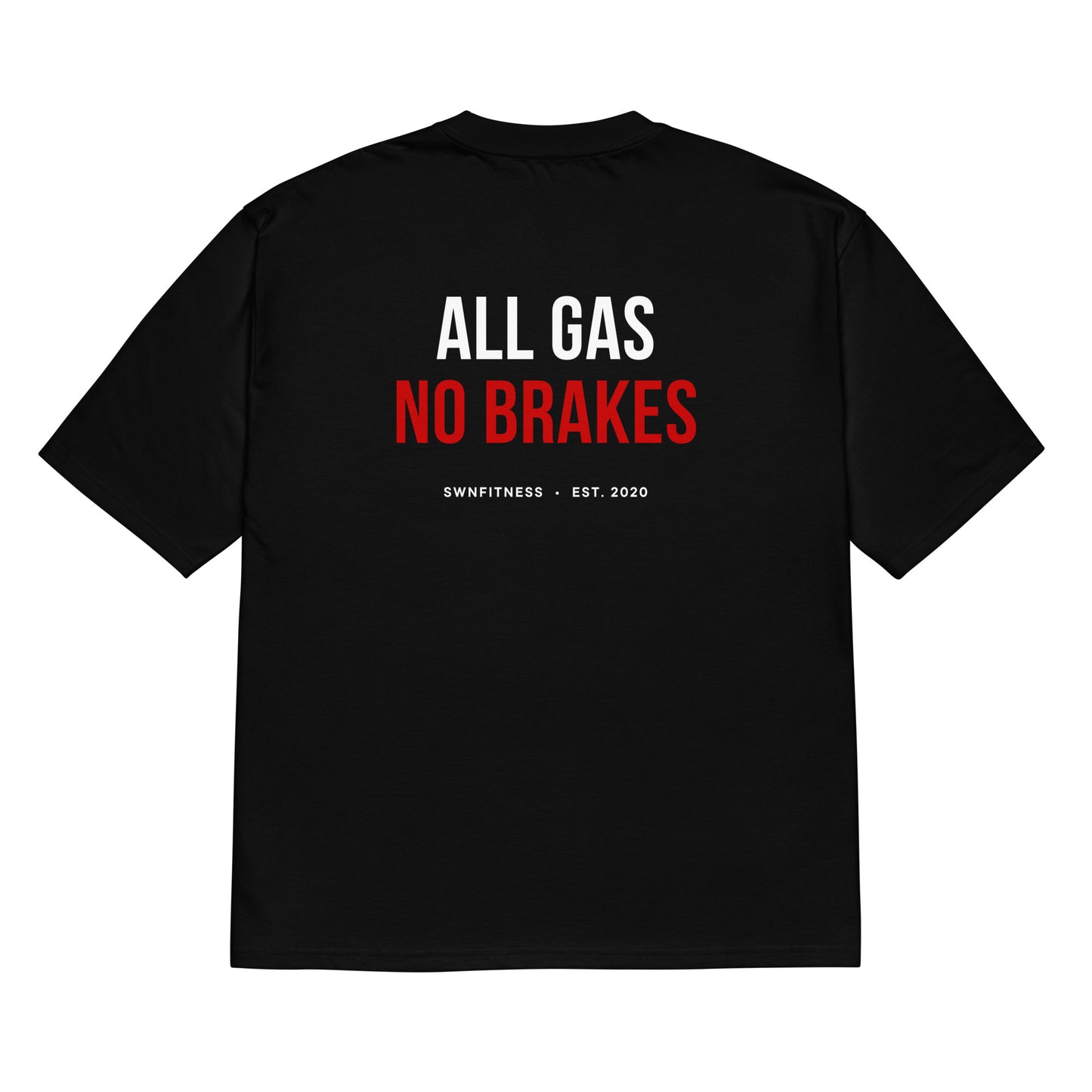 SWN All Gas No Brakes Oversized Heavyweight T-Shirt - Black