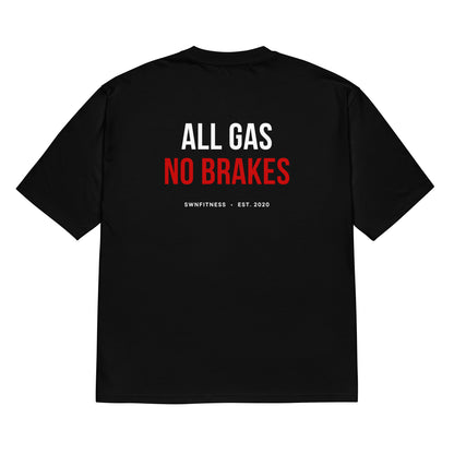 SWN All Gas No Brakes Oversized Heavyweight T-Shirt - Black