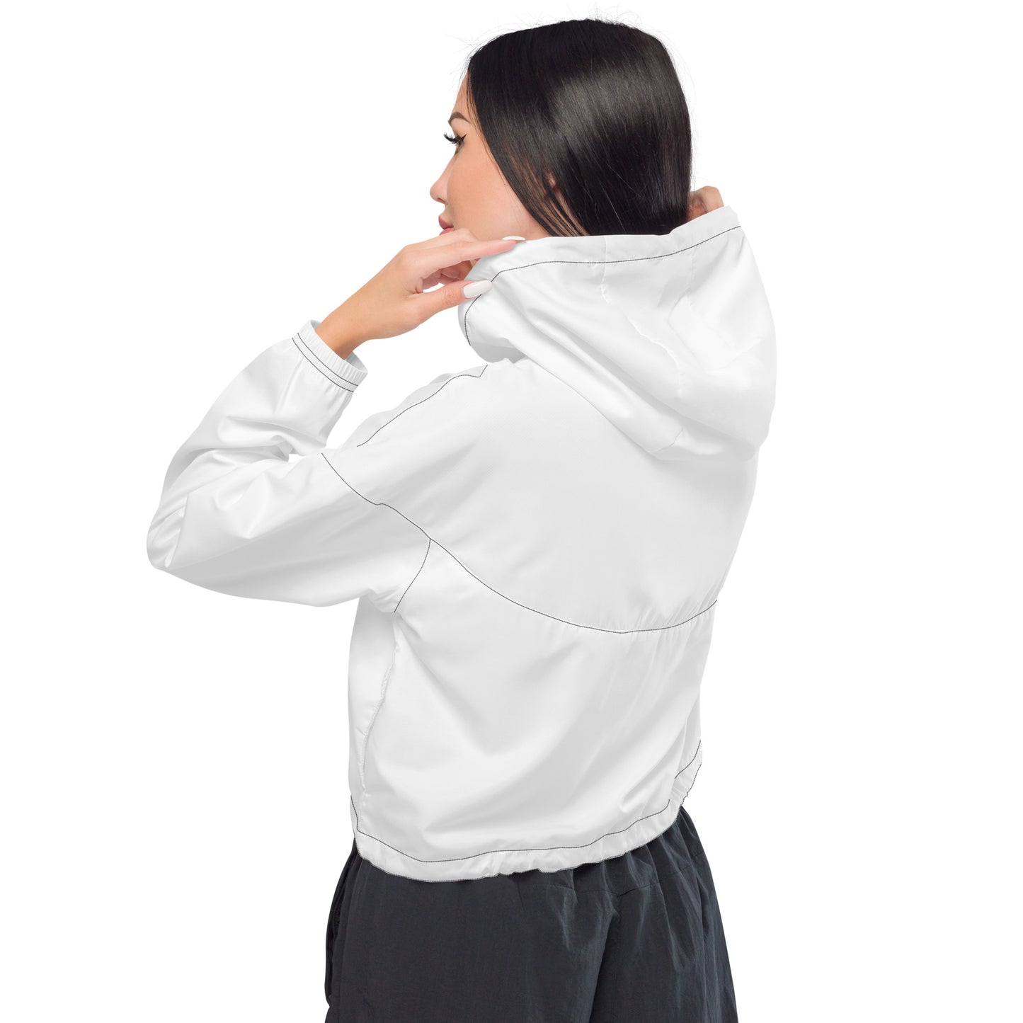 SWN Cropped Windbreaker - White